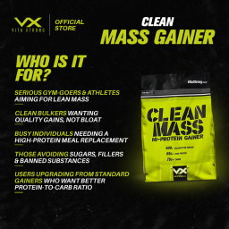 VITAXTRONG Clean Mass Hi-Protein Gainer (6lbs/2.7kg) | Build Muscle, High protein, Max Muscle Growth [VX]