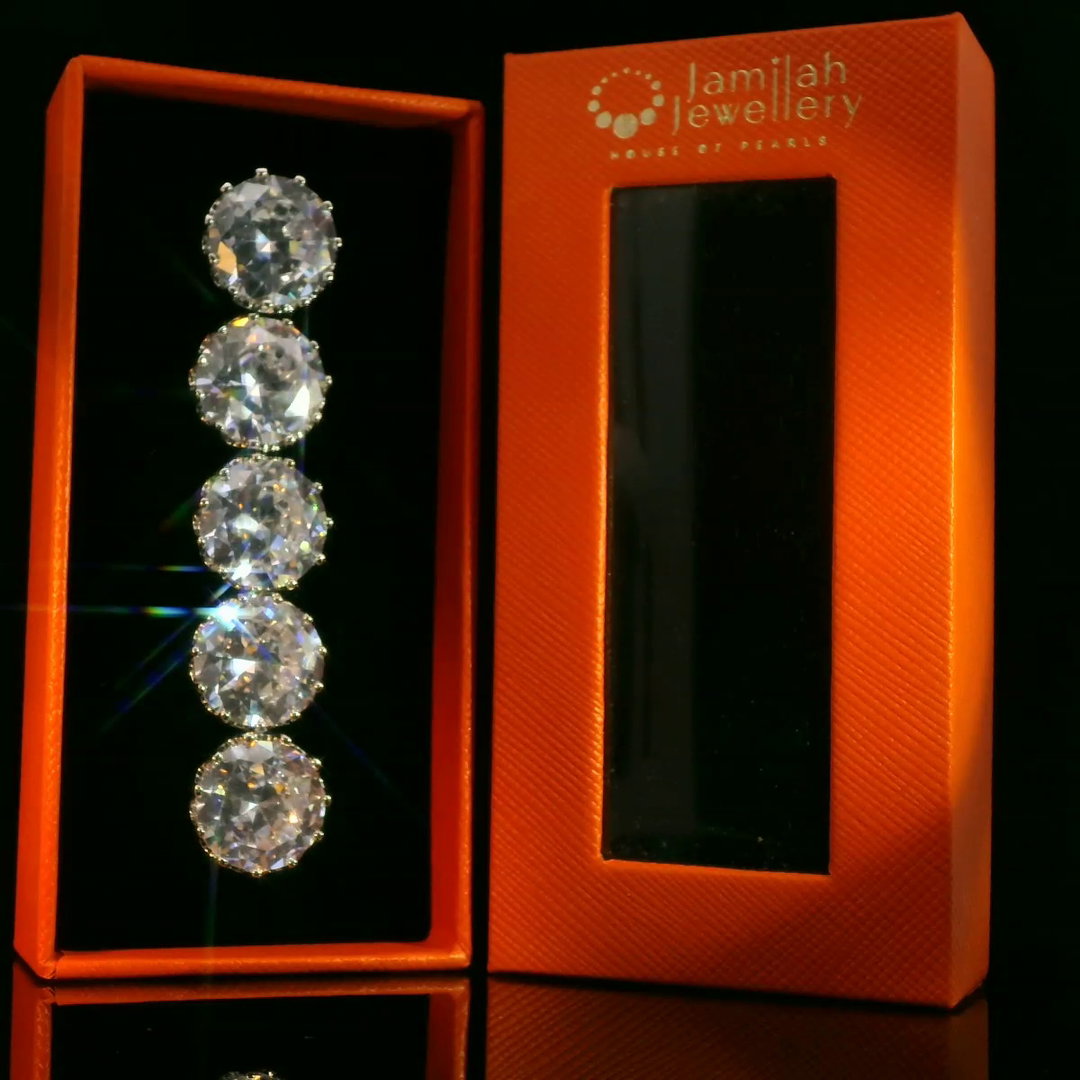 Butang Baju Melayu Cubic Zirconia Stone