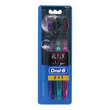 Oral B toothbrush black 2+1 value pack