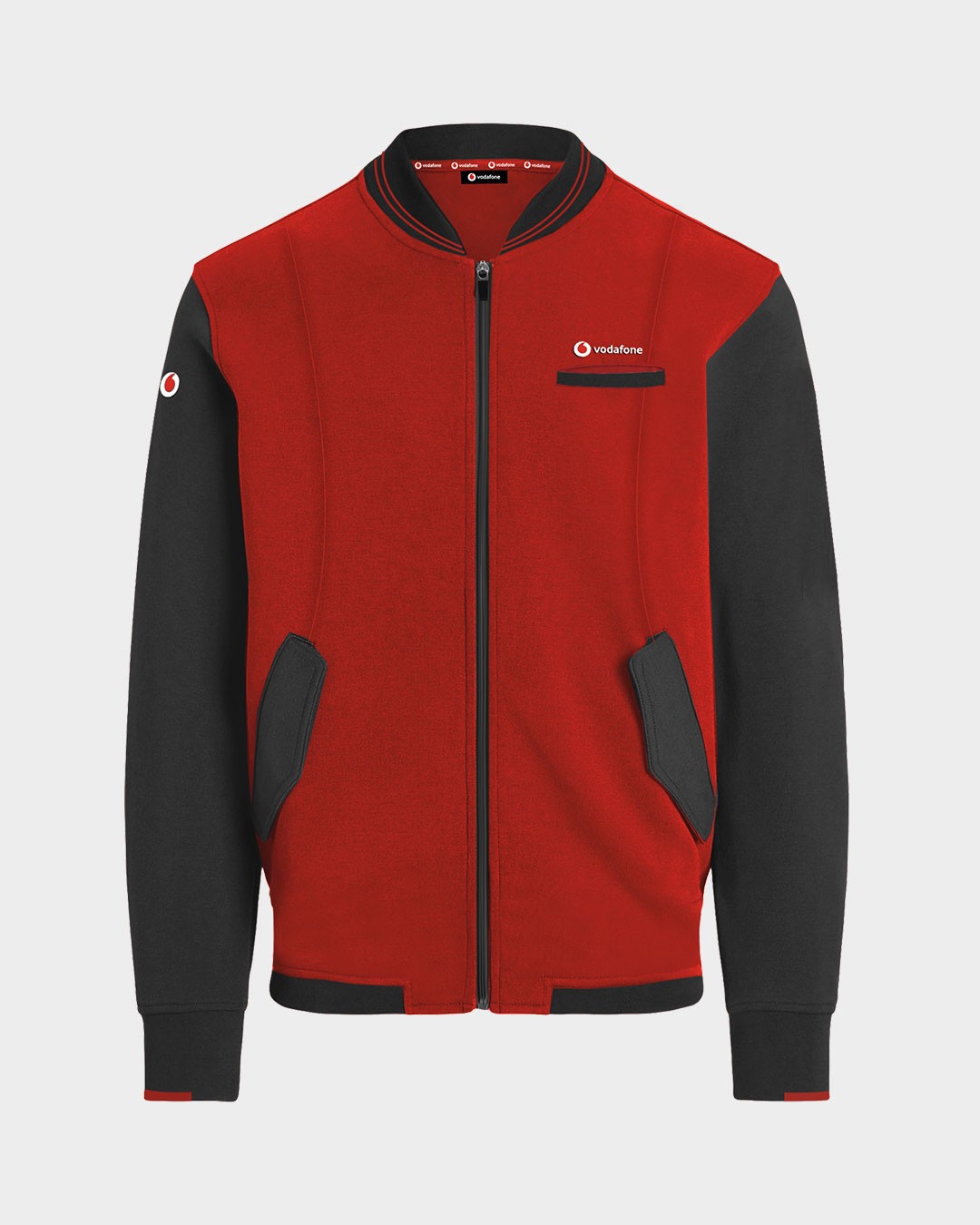 Felpa bomber rossa bicolor (DONNA)