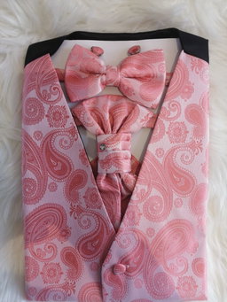 Red Paisley Waist Coat Set
