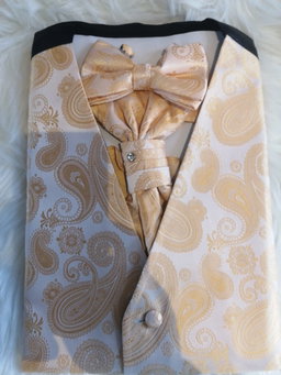 Red Paisley Waist Coat Set