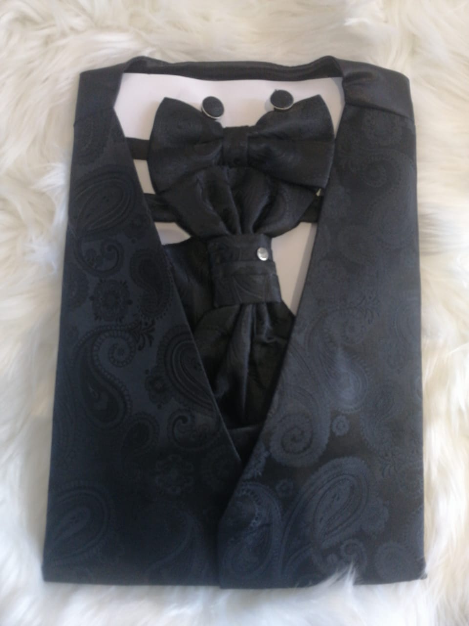 Red Paisley Waist Coat Set_2