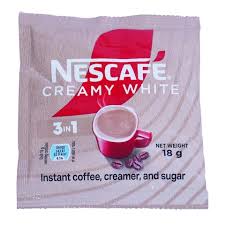 Nescafe creamy white instant coffee creamer and sugar 18g