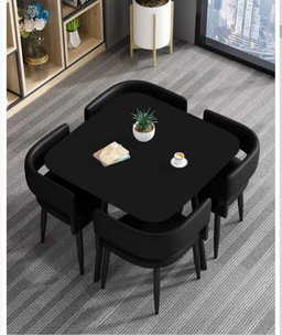 Table à manger carrée moderne 4 chaises  ARTICLE N°: VDR_0018