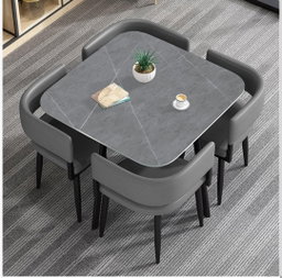 Table à manger carrée moderne 4 chaises  ARTICLE N°: VDR_0018