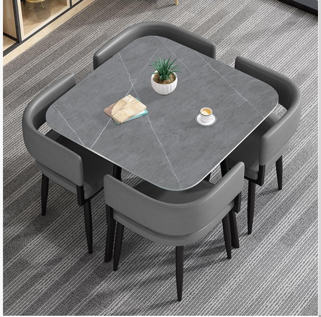 Table à manger carrée moderne 4 chaises  ARTICLE N°: VDR_0018_6