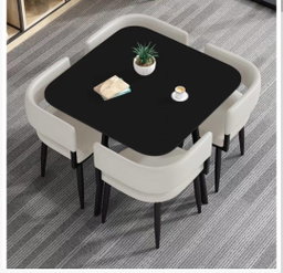Table à manger carrée moderne 4 chaises  ARTICLE N°: VDR_0018