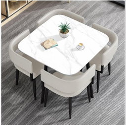 Table à manger carrée moderne 4 chaises  ARTICLE N°: VDR_0018