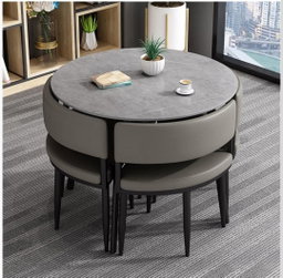 Table ronde design avec 4 chaises  ARTICLE N°: VDR_0019