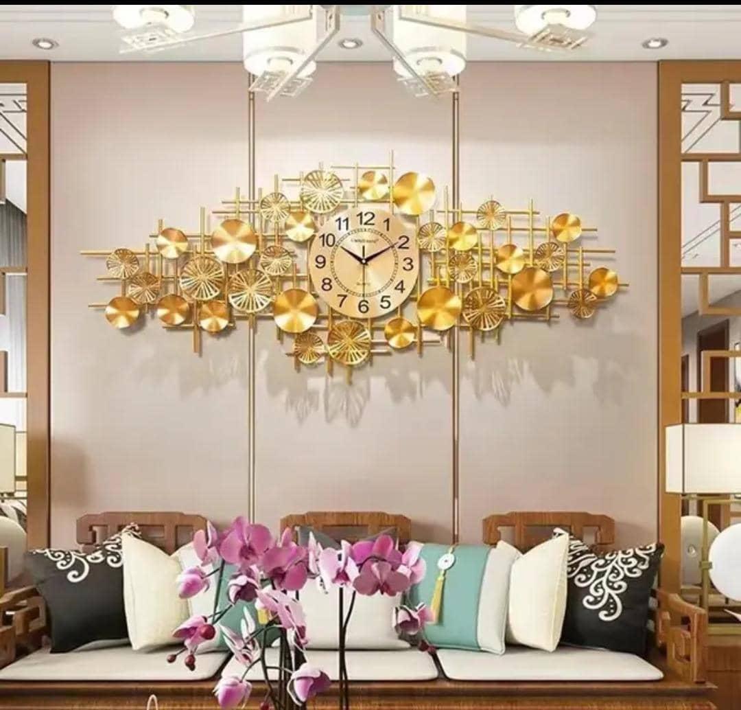 Horloge murale design décorative dorée ARTICLE N°: VDR_0022