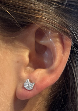 Shiny cat earrings
