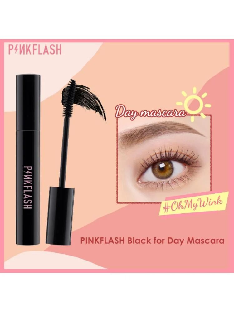 PINKFLASH Waterproof Curl Mascara - بنك فلاش مسكارا سوداء لزيادة حجم الرموش_1