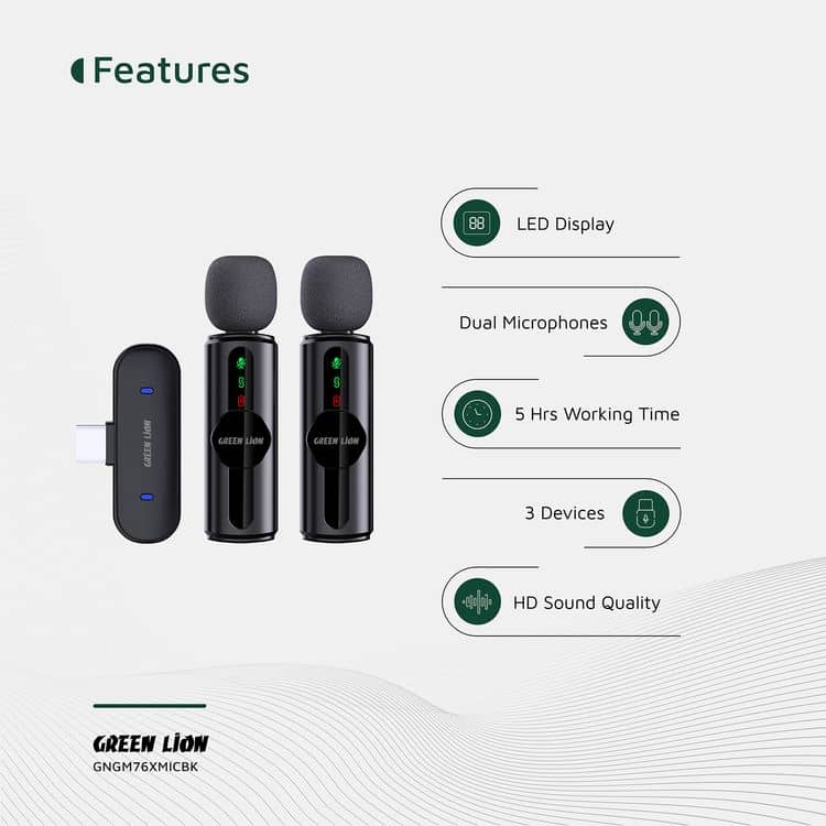 Microphone Sans Fil Green Lion GM-76X – ARTICLE N°:CAI_0139_1