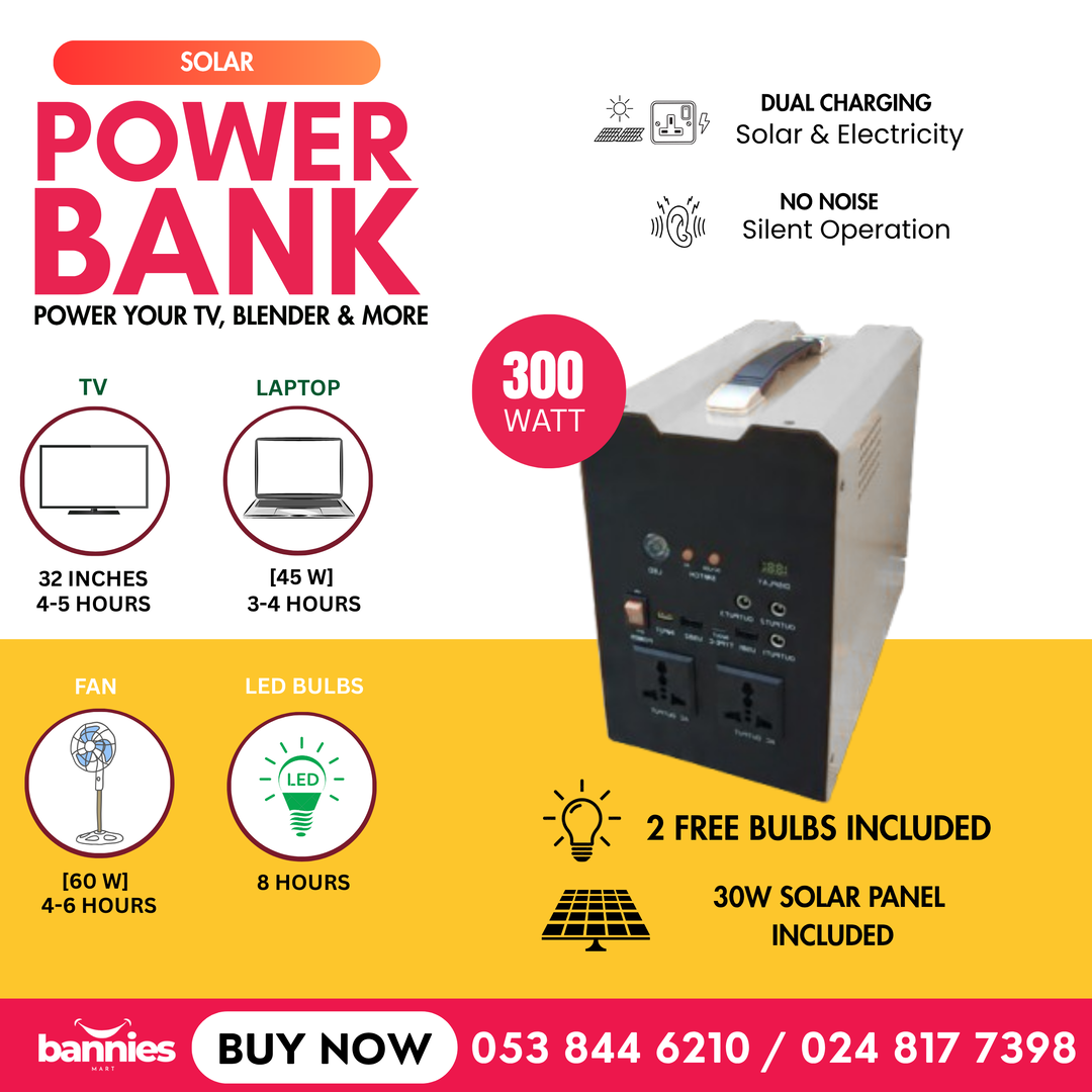 [300W] PORTABLE SOLAR POWERED GENERATOR SET  
