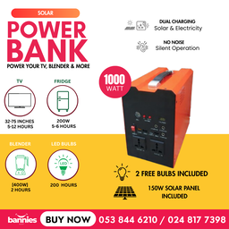 [1000W] PORTABLE SOLAR POWERED GENERATOR SET 