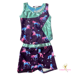 Gymnastics Training Leotards  & Shorts Set  