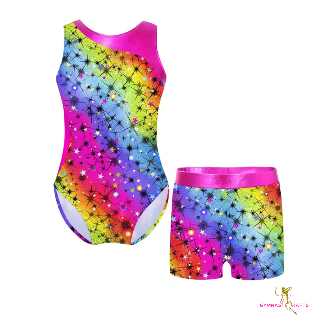 Gymnastics Training Leotards  & Shorts Set  _4