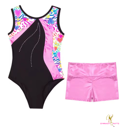 Gymnastics Training Leotards  & Shorts Set  