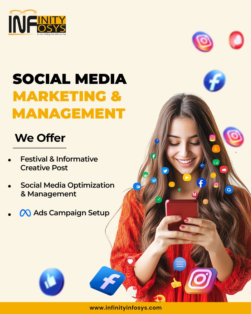Social Media Optimization & Management | Free Offer: - Domain, Hosting, and Responsive Web Design
