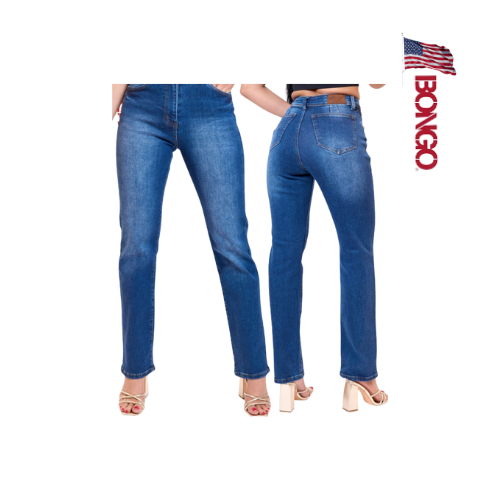 Women's Classic Dark Wash Straight Leg Jeans_0