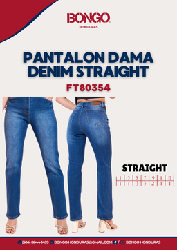 Women's Classic Dark Wash Straight Leg Jeans