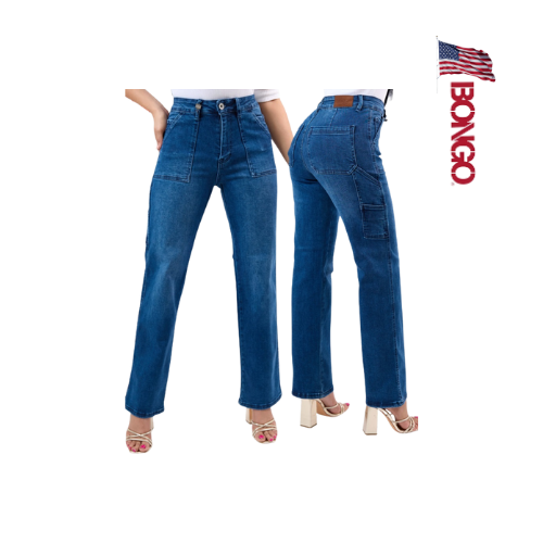 BONGO Women's Deep Blue Vintage Wash Jeans