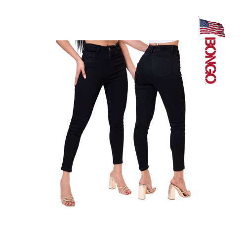 BONGO Women's Charcoal Black Straight Jeans_0
