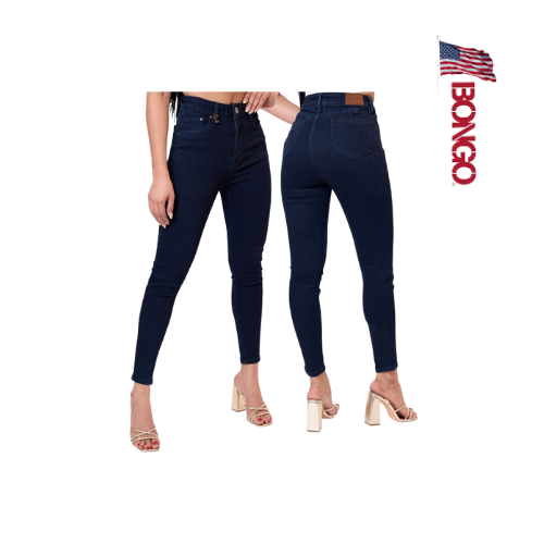 BONGO Women's Jet Black Premium Straight Jeans