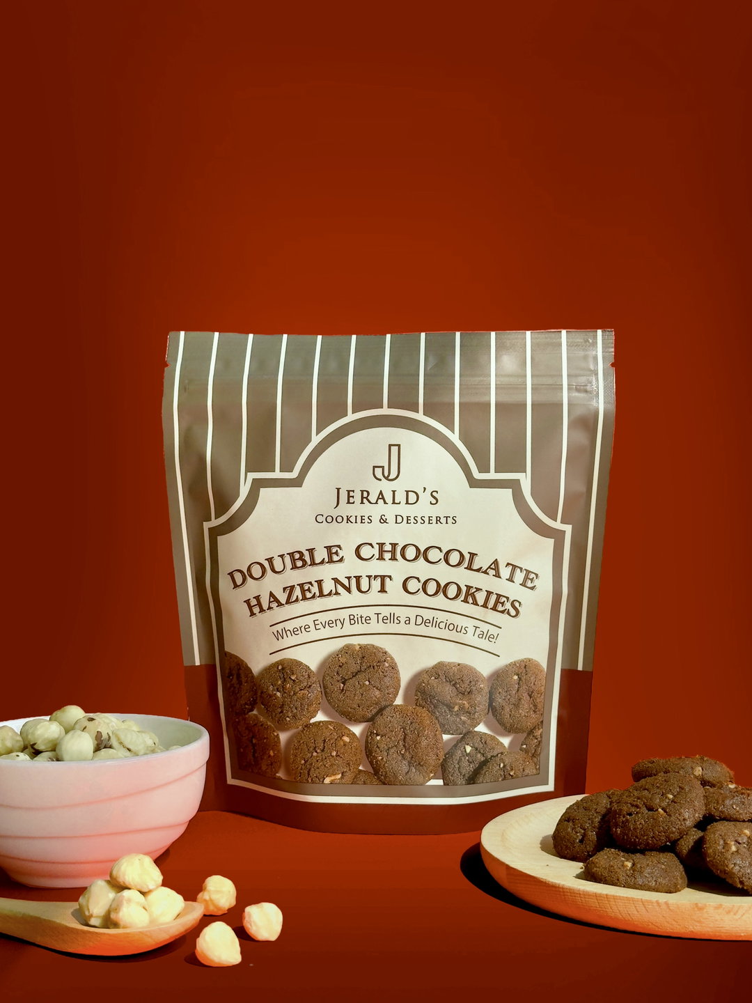 Double Chocolate Hazelnut Cookies