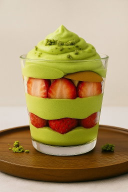 Strawberry Matcha Pudding