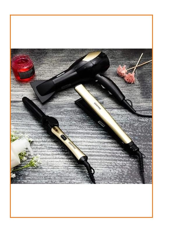 GEEPAS GHF86055 2200W 3-in-1 Hair Styling Set, Black/Golden_2