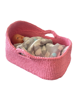 Doll Moses Basket - colour may vary