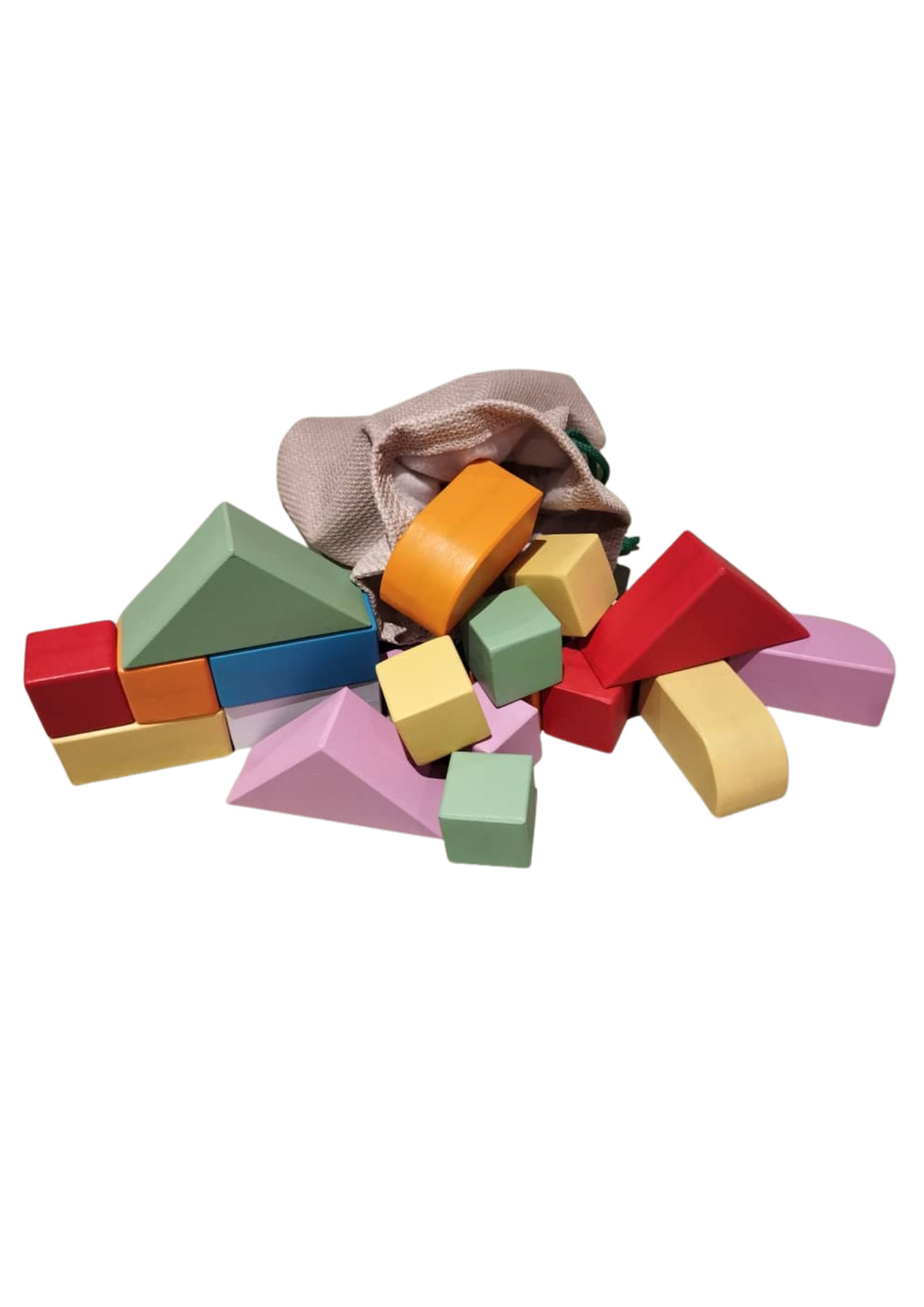 25 Full Colour Mixed Stacking Blocks in Bag_0