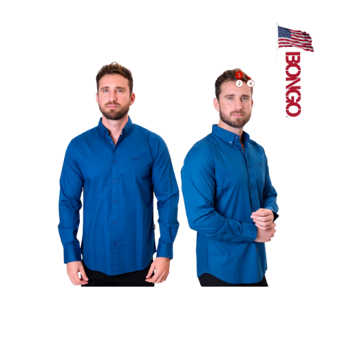 BONGO Men's Denim Blue Long Sleeve Casual Shirt_0