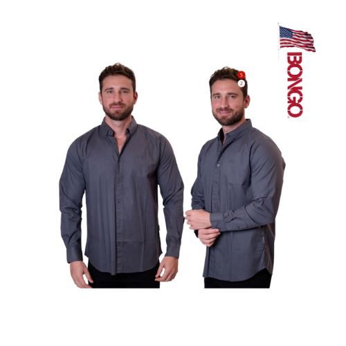 BONGO Men's Charcoal Gray Long Sleeve Shirt