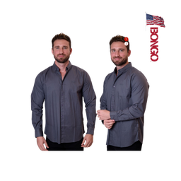 BONGO Men's Charcoal Gray Long Sleeve Shirt
