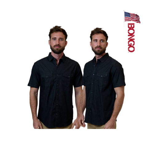BONGO Men's Forest Green Short Sleeve Polo Shirt_0