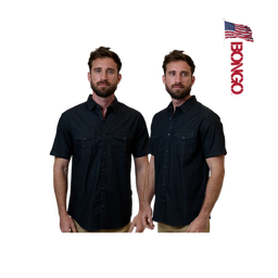 BONGO Men's Forest Green Short Sleeve Polo Shirt