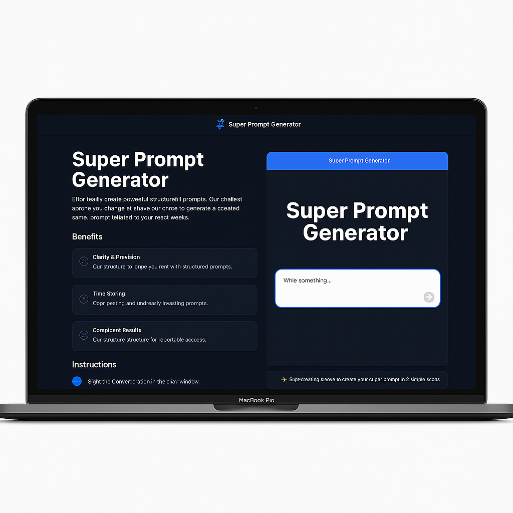 Super Prompt Generator App (Lifetime Access)