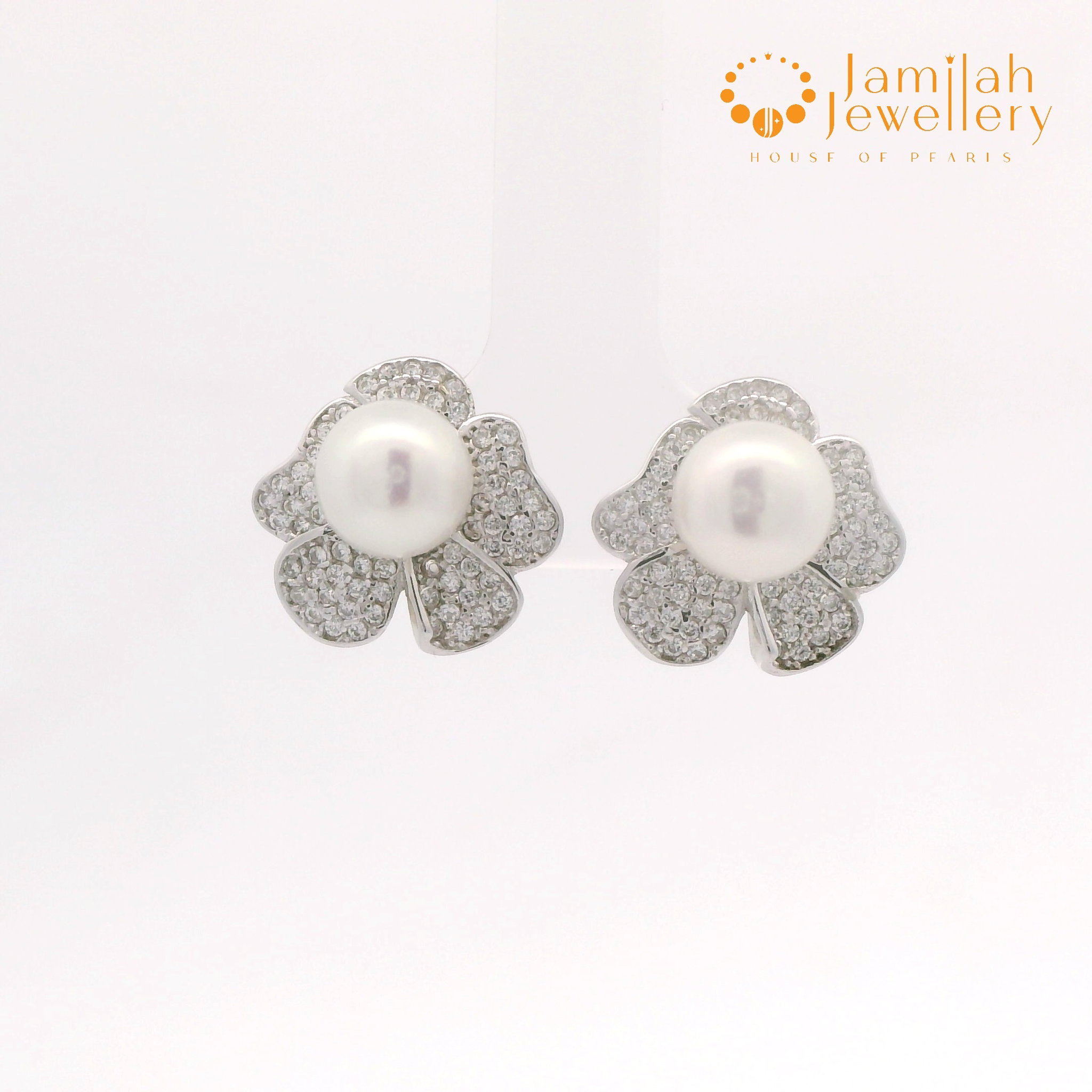 Silver 925 Stud Earrings with Freshwater Pearl_0