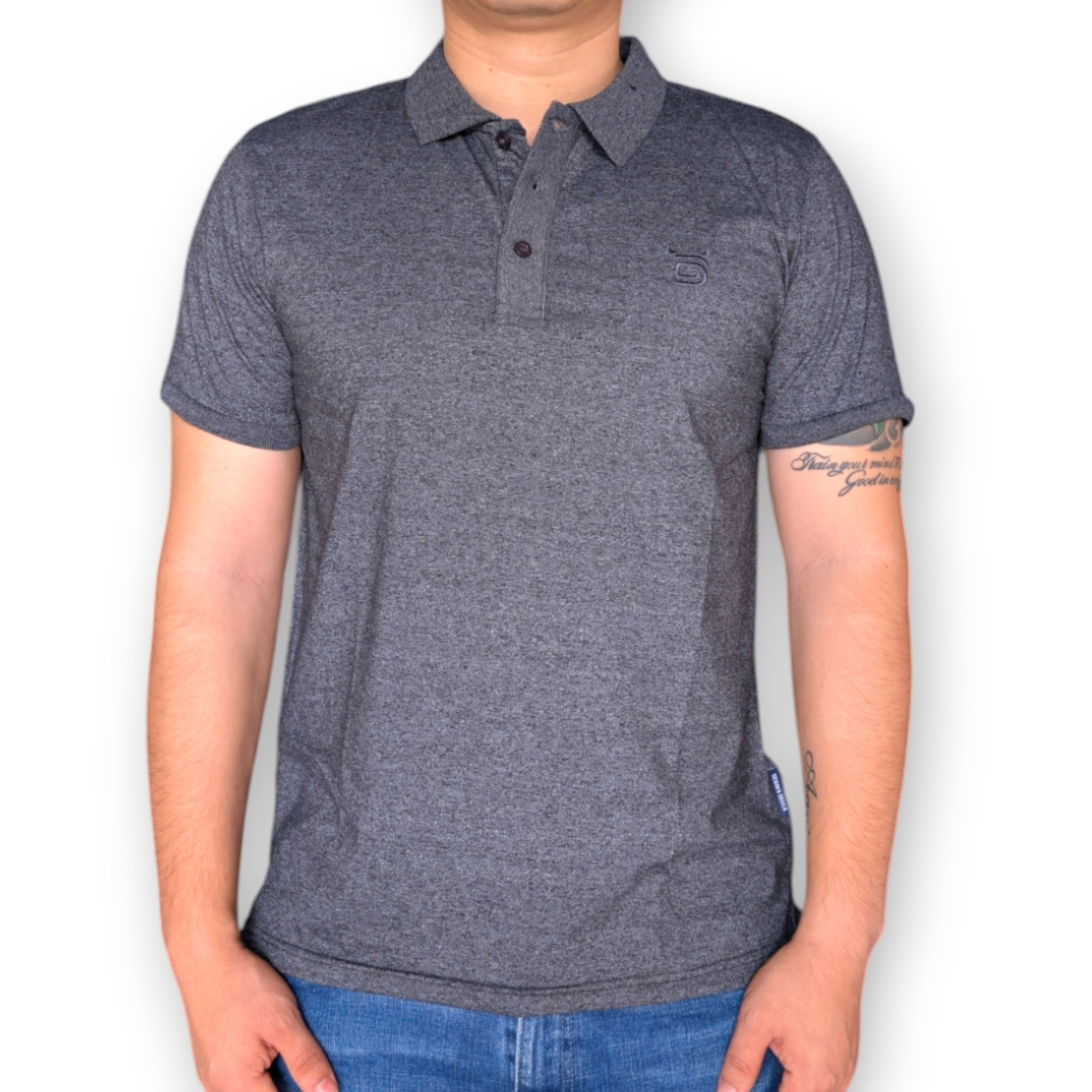 Denim & Devils Polo Neck T-Shirt for Men_1