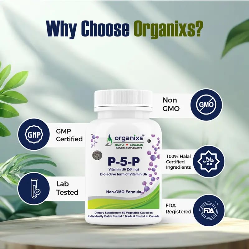 ORGANIXS VITAMIN  B6 P-5-P (Pyridoxal-5-Phosphate)_3