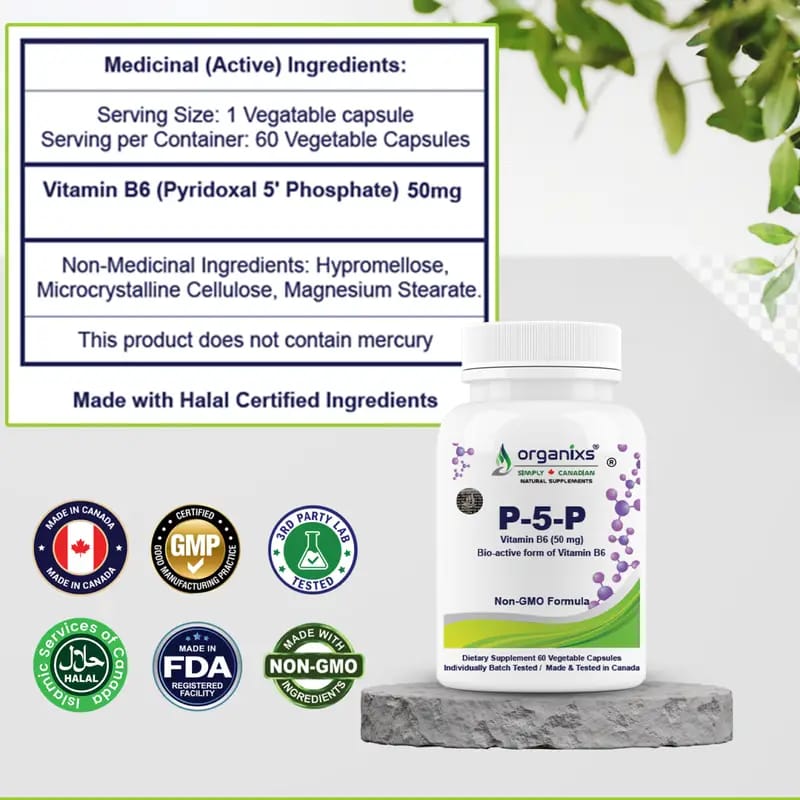 ORGANIXS VITAMIN  B6 P-5-P (Pyridoxal-5-Phosphate)_4
