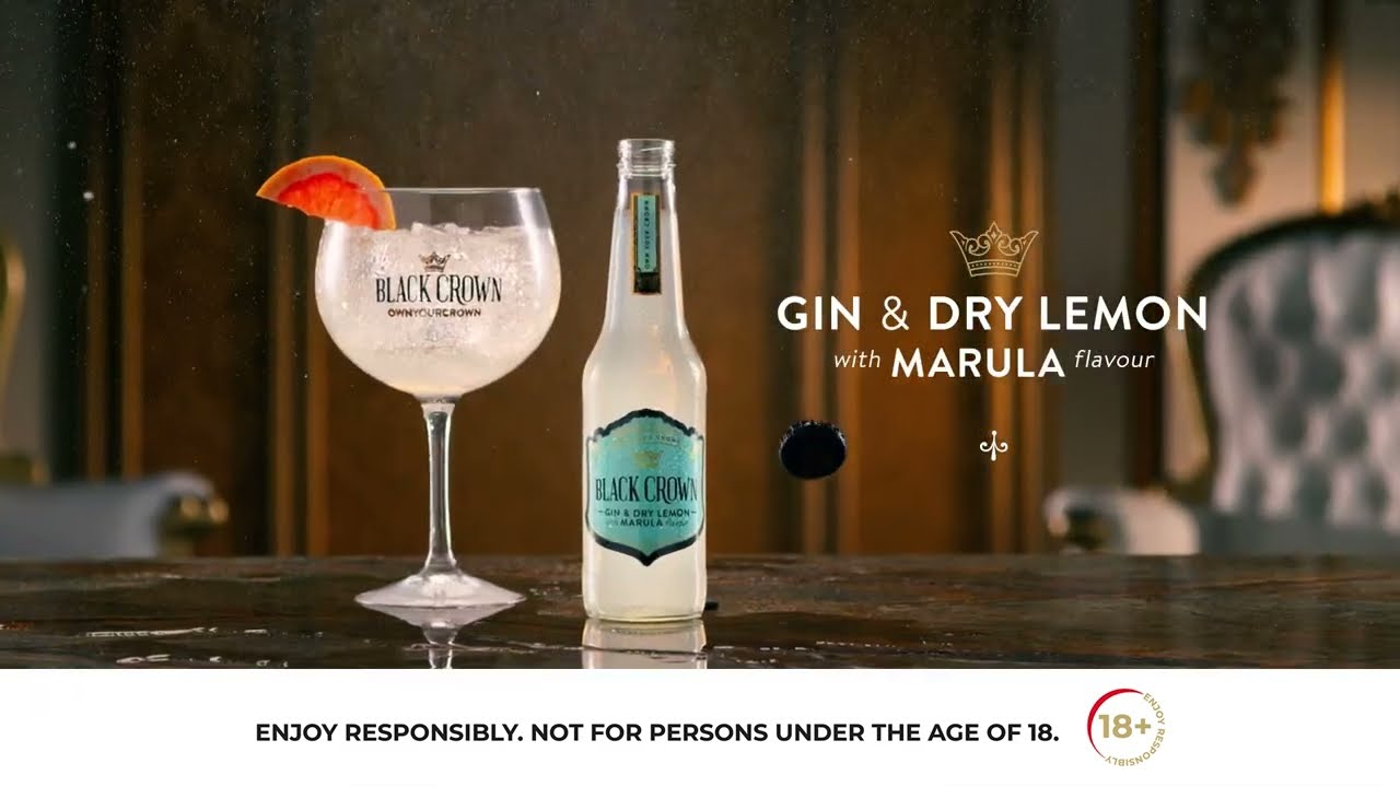 Black Crown Spirit Cooler, Gin & Dry Lemon with Marula_0