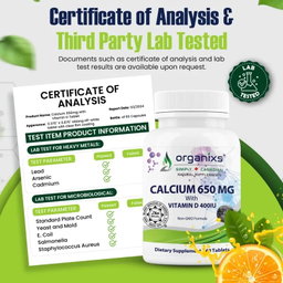 ORGANIXS CALCIUM 650mg