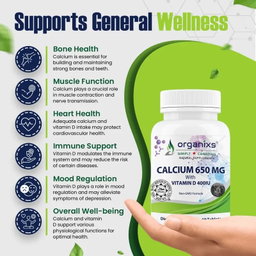 ORGANIXS CALCIUM 650mg