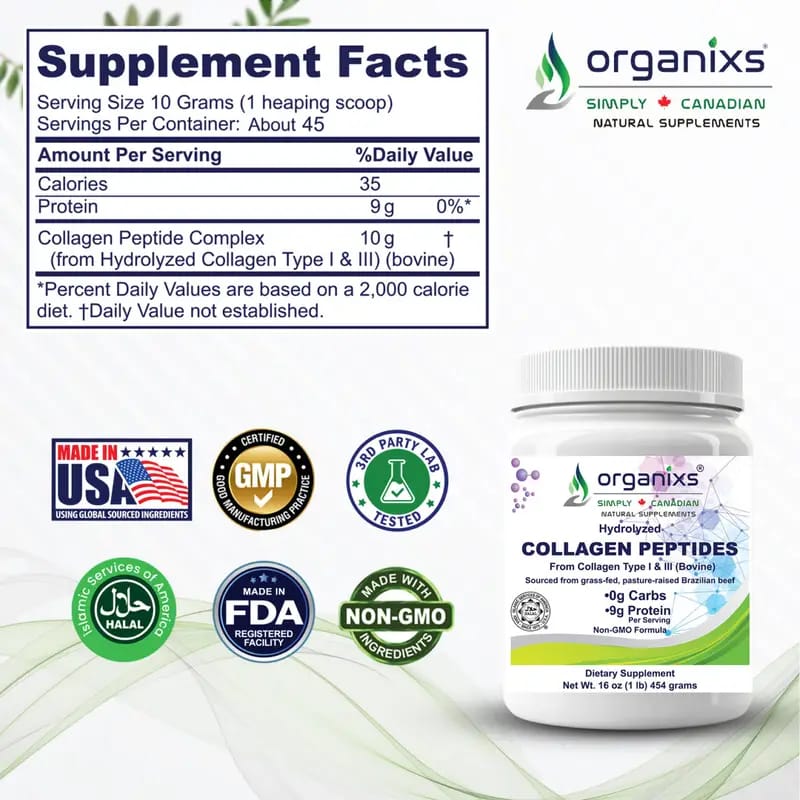 ORGANIXS COLLAGEN POWDER 1lb/16oz/454g_4