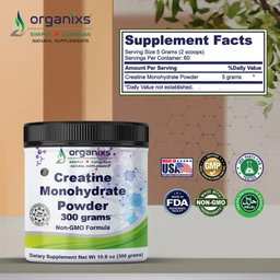 ORGANIXS CREATINE MONOHYDRATE POWDER 300g