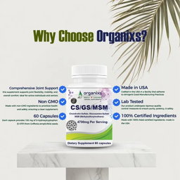 ORGANIXS GLUCOSAMINE CHONDROITIN MSM [GS/CS/MSM]